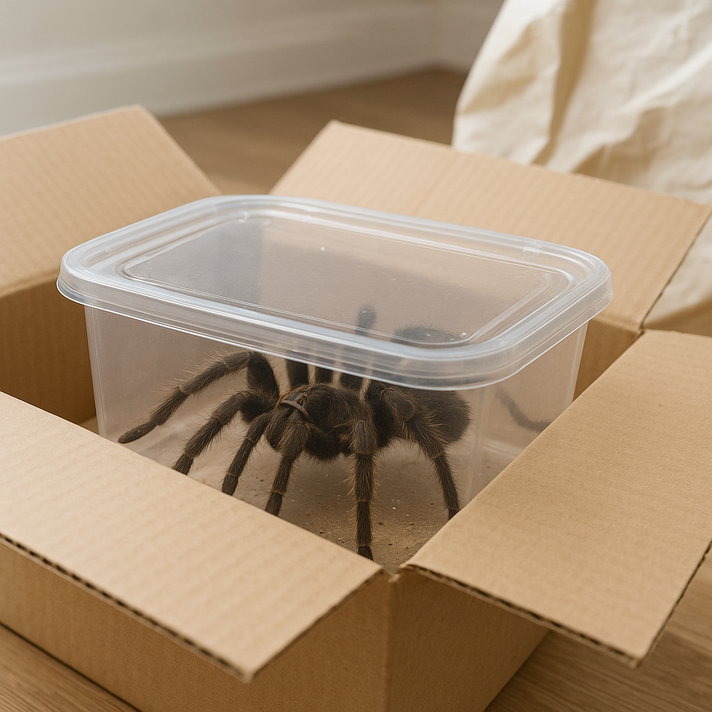 Jak transportować pająka podczas przeprowadzki lub wystawy