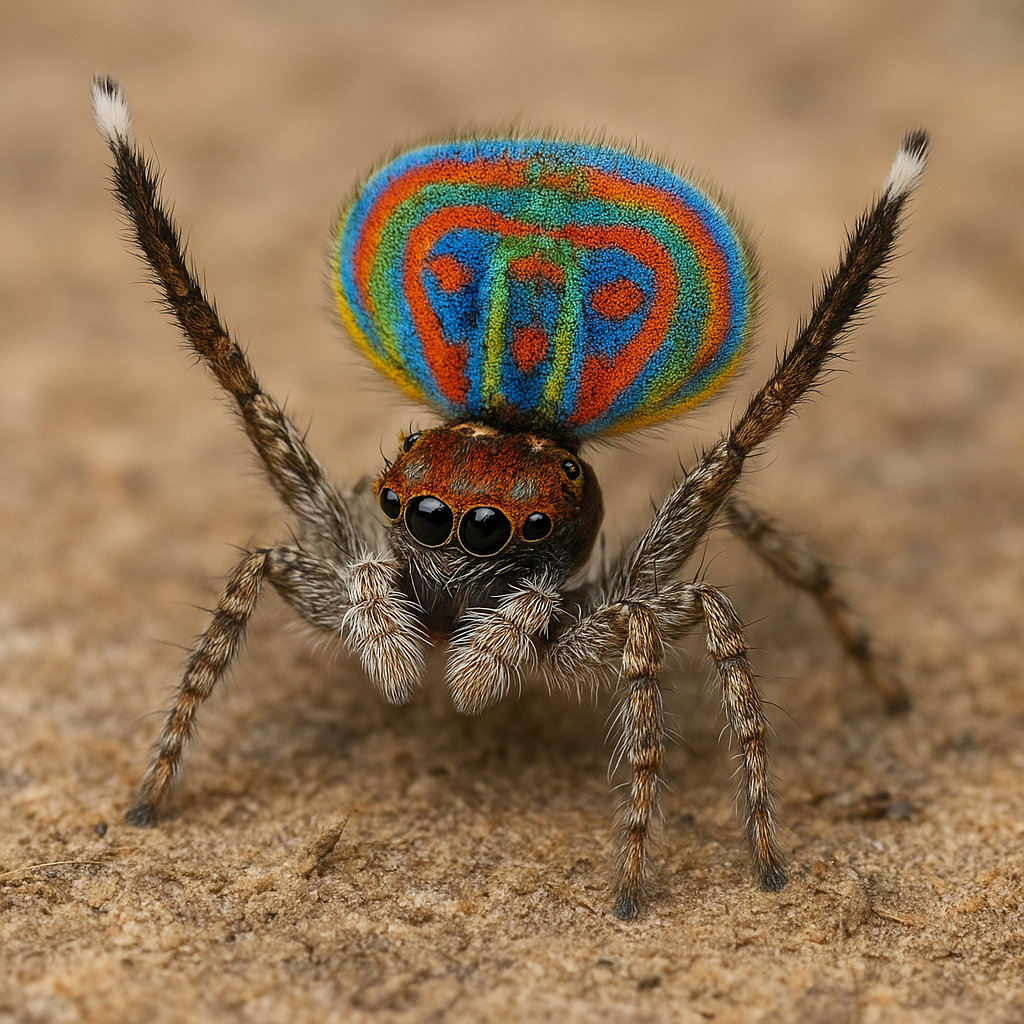 Skakun tęczowy zachodni – Maratus hortorum