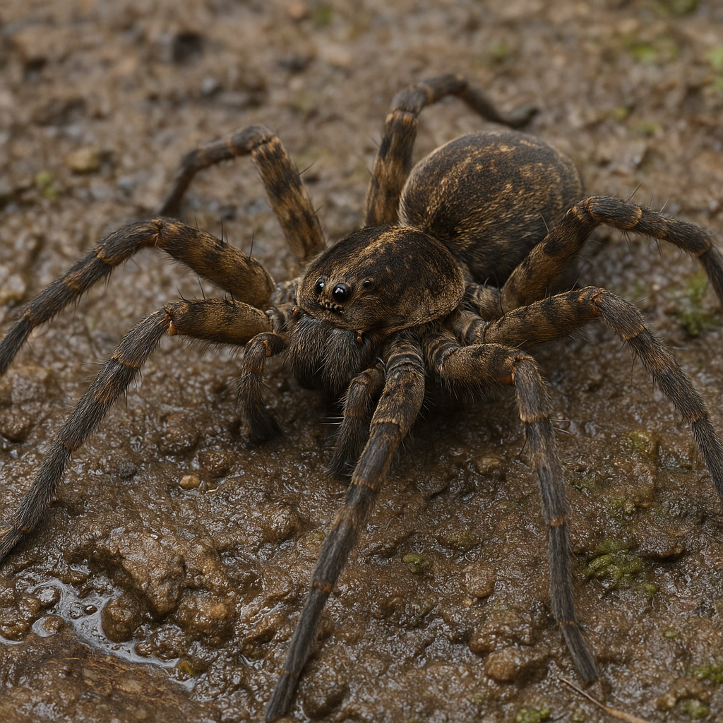 Bagnik amerykański – Dolomedes tenebrosus