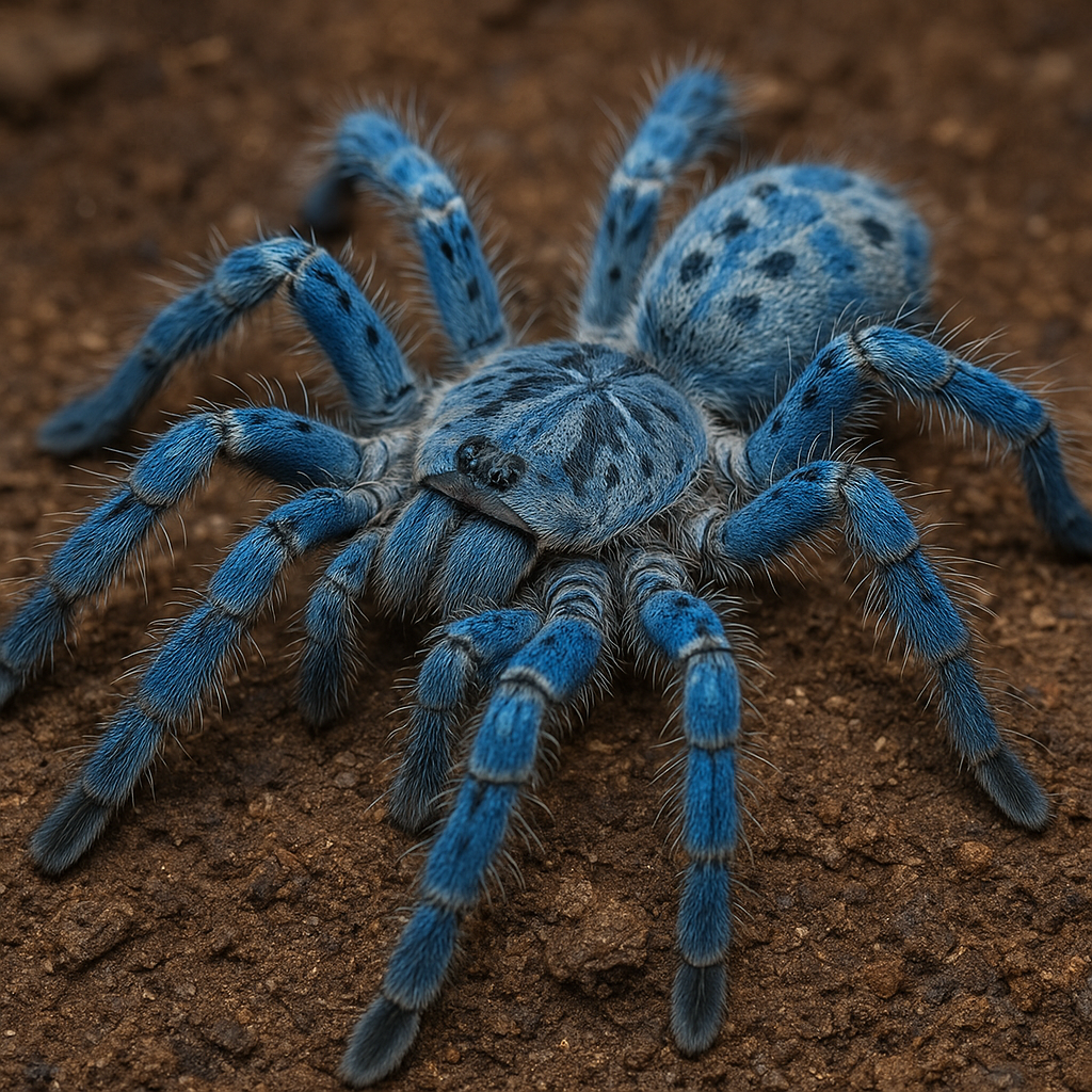 Ptasznik niebieski afrykański – Heteroscodra maculata