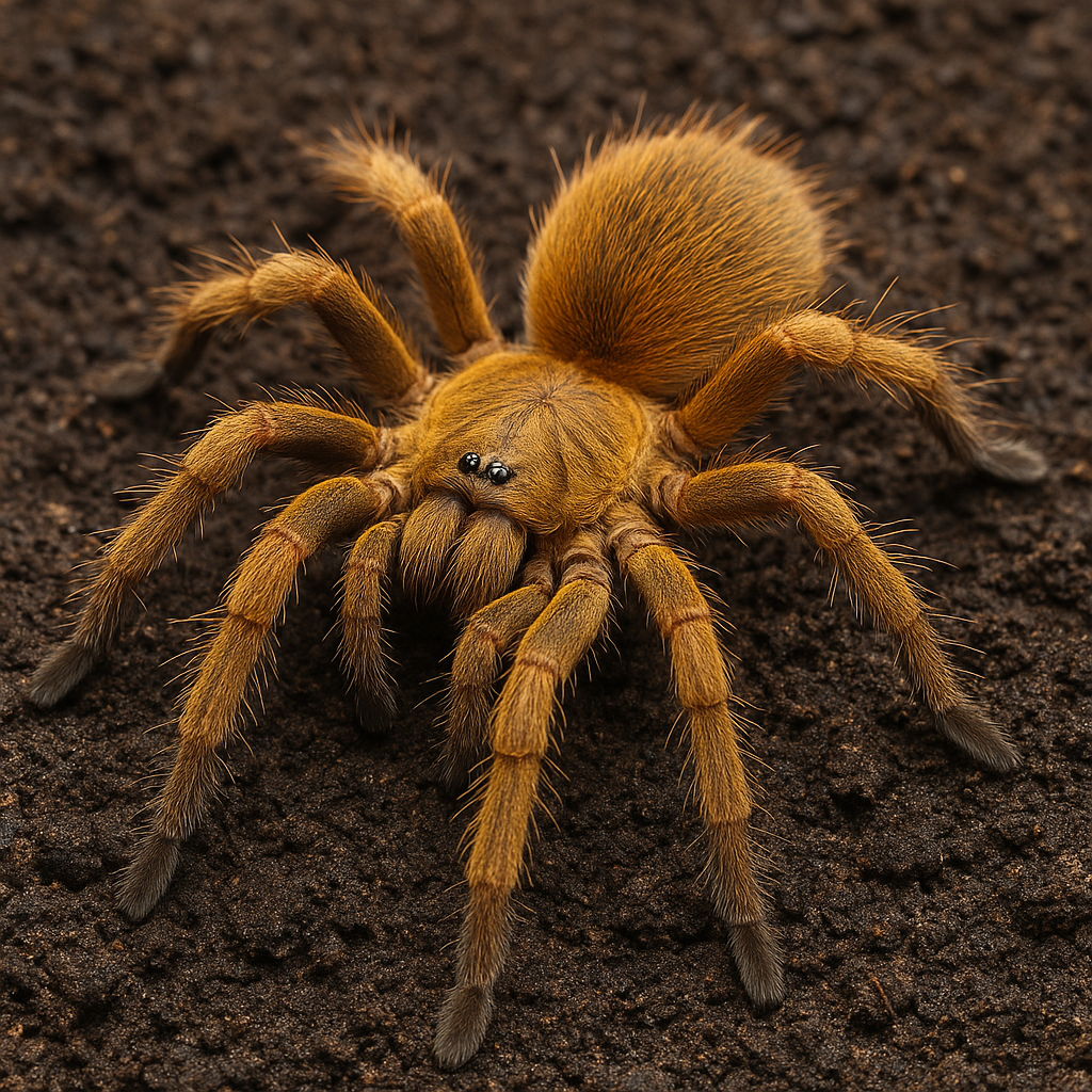 Ptasznik trynidadzki złoty – Neoholothele fasciaaurinigra