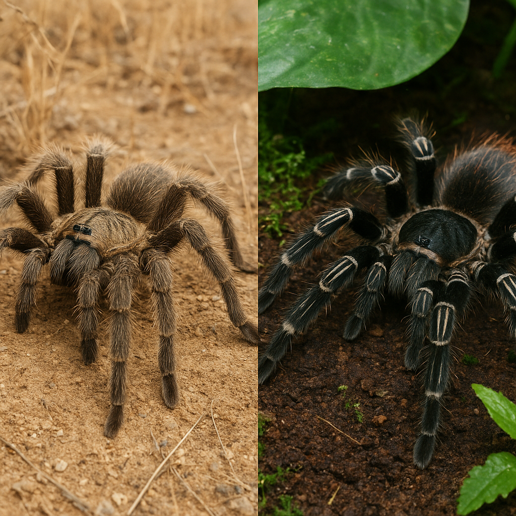 Pająki stepowe vs tropikalne – różnice w hodowli i zachowaniu