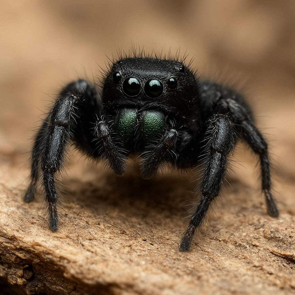 Skakun czarny – Phidippus nigrivestis
