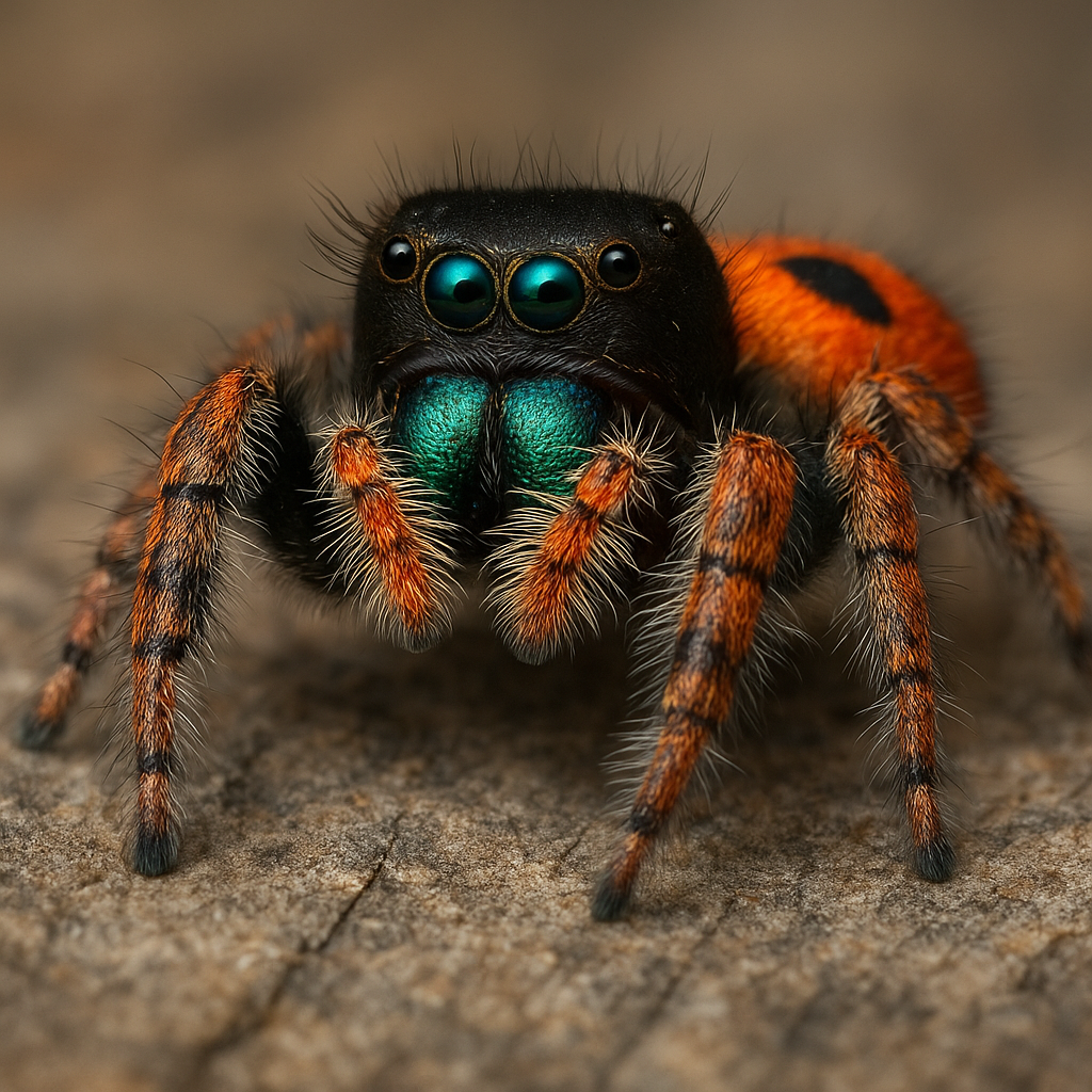 Skakun różnobarwny – Phidippus insignarius