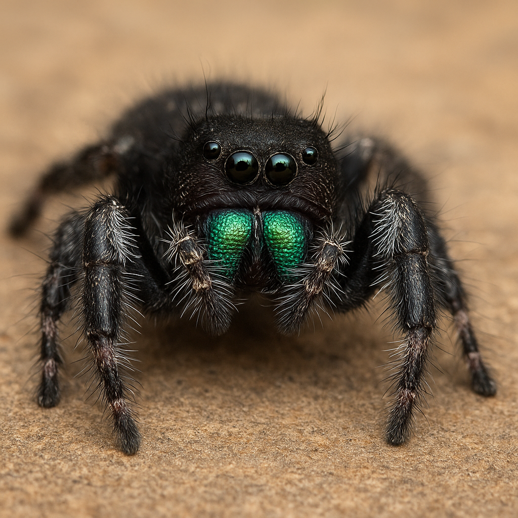 Skakun czarny południowy – Phidippus audax floridanus