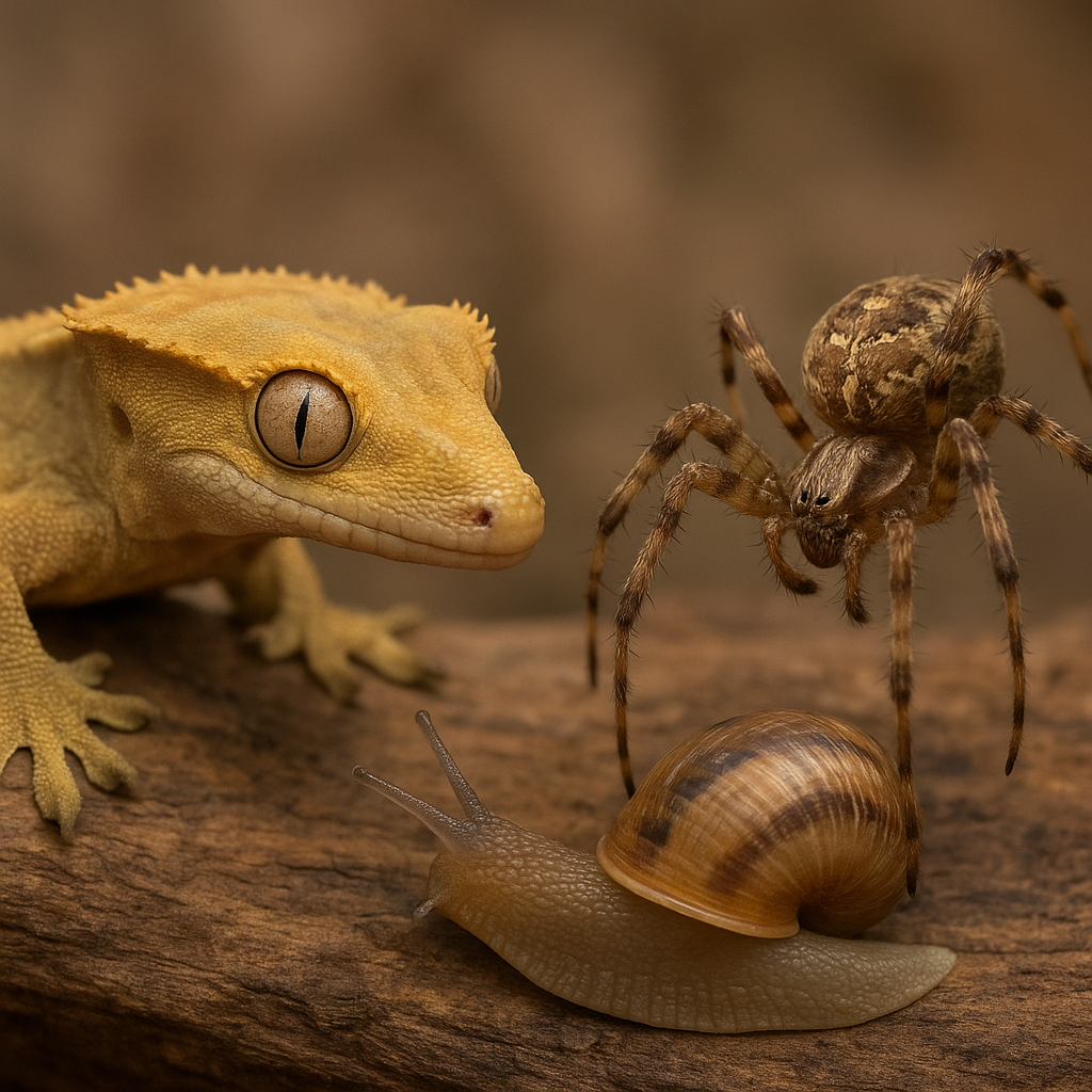 Czy pająki lubią towarzystwo innych zwierząt (np. gekonów lub ślimaków)?
