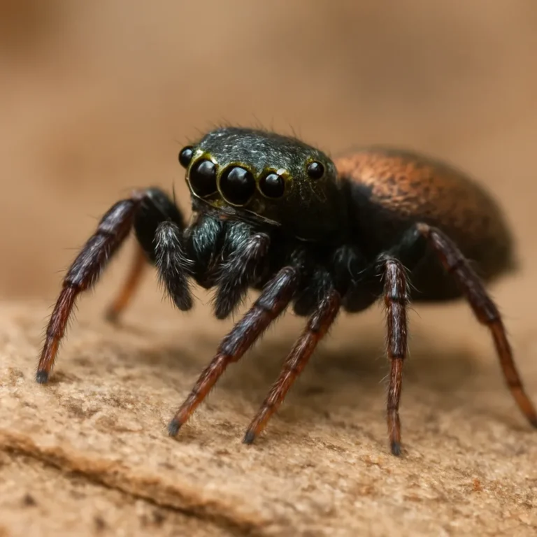 Skakun afrykański – Heliophanus cupreus