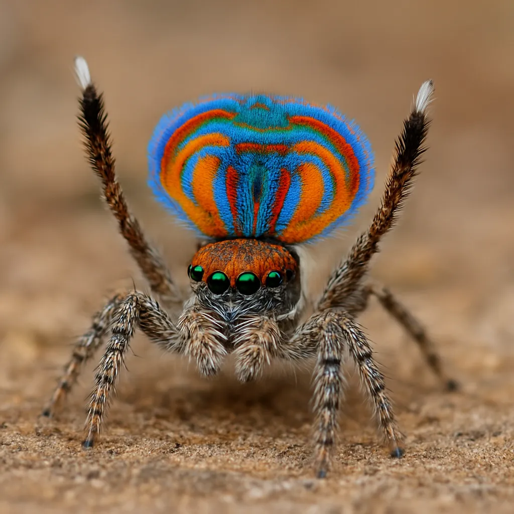 Skakun stepowy – Maratus pavonis