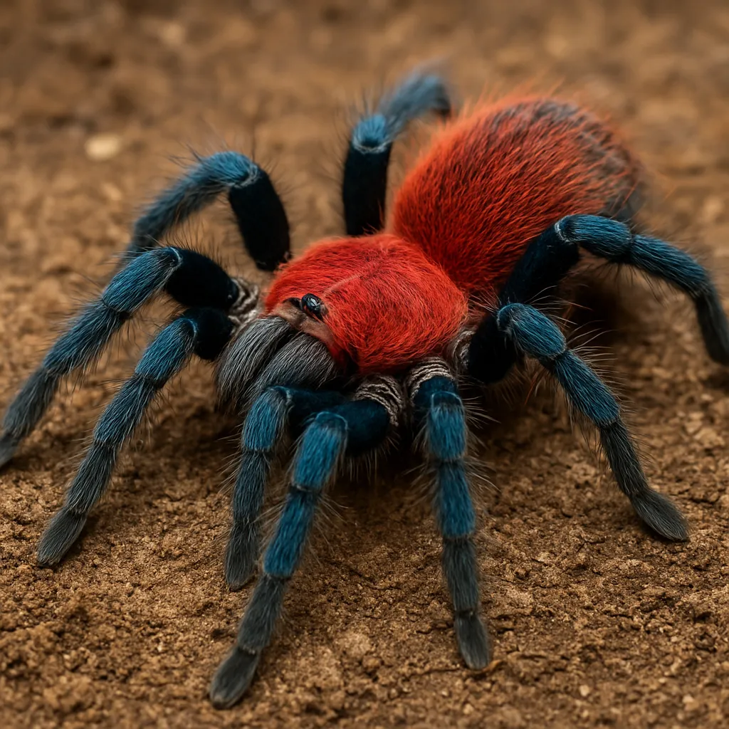 Ptasznik karaibski czerwony – Xenesthis sp. blue