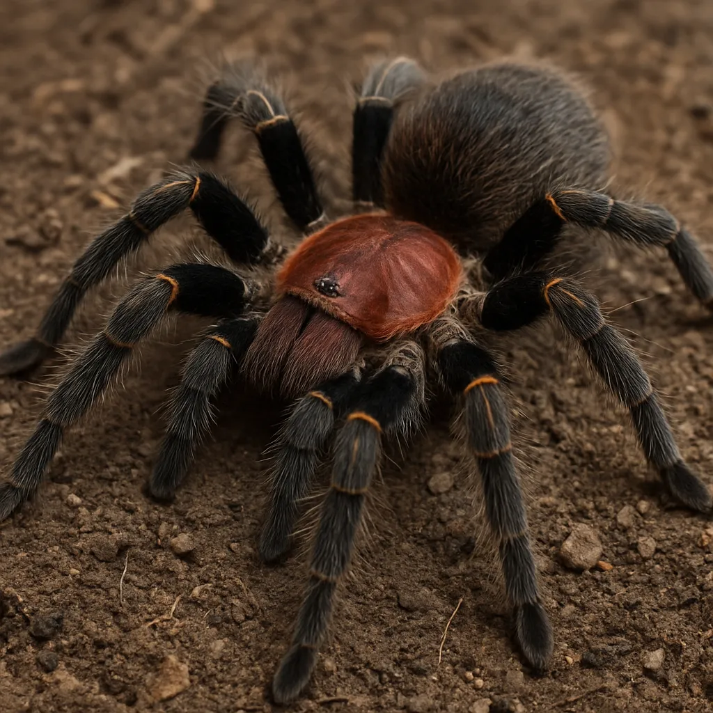 Ptasznik gujański żółtonogi – Holothele sanguiniceps