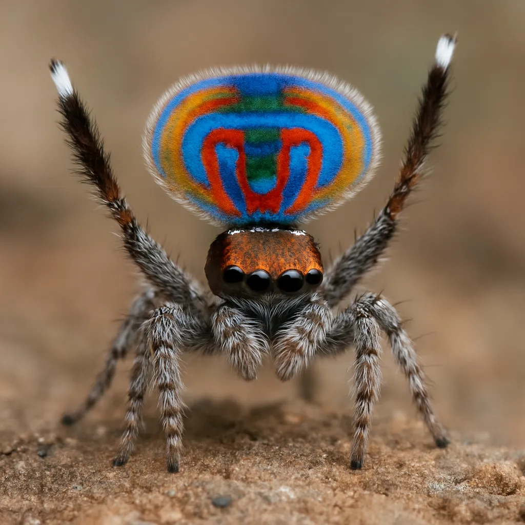 Skakun koronny – Maratus personatus