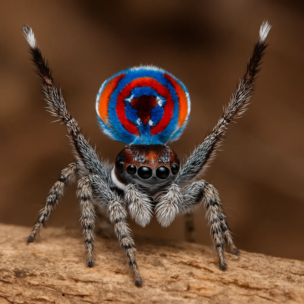 Skakun australijski punktowy – Maratus alba