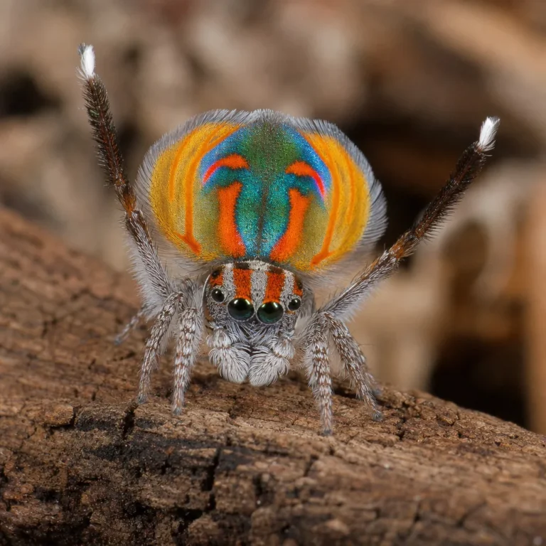 Skakun pawi – Maratus volans