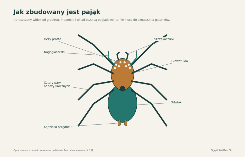 Schemat budowy zewnętrznej pająka